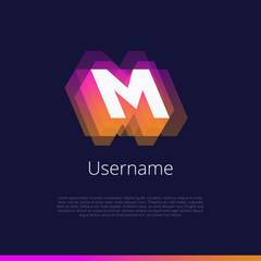 M, monogram logo. Vector graphic design elements editable for company and entrepreneur.