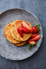 Brunch pancakes with berries