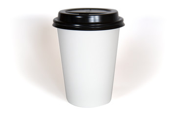 A coffee cup on a white background