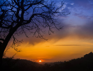 a beautiful sunset from dharmshala himachal pradesh