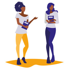 young black girls students modeling