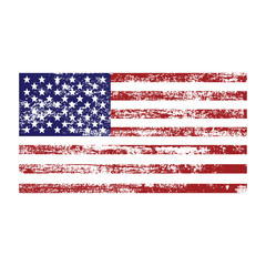 American usa flag with abstract grunge texture