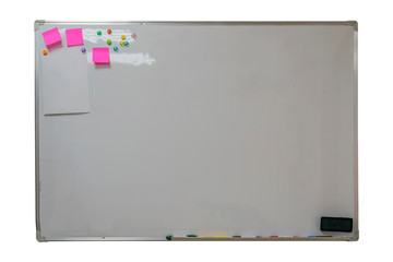 white board on a white background. isolate