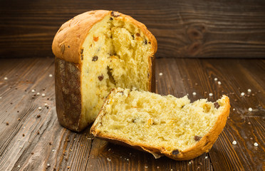 Easter cake, Traditional Kulich, Paska  ready for celebration