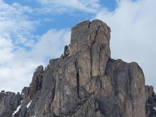 Amazing View of the Snow on Alps mountains In Italy