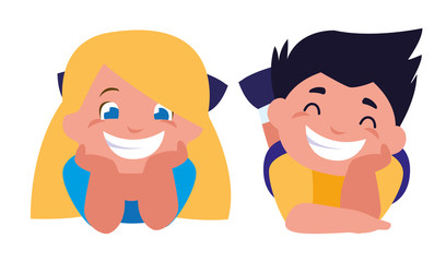 happy little kids characters