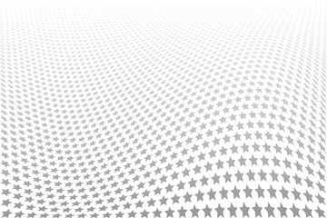 Stars pattern. Wavy textured background. 3D illusion.