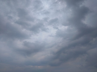 White soft cloud texture on blue sky background