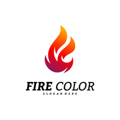 Fire Logo Design Concepts. Flame Logo Template Vector. Icon Symbol