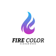 Fire Logo Design Concepts. Flame Logo Template Vector. Icon Symbol