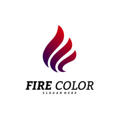 Fire Logo Design Concepts. Flame Logo Template Vector. Icon Symbol