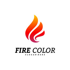 Fire Logo Design Concepts. Flame Logo Template Vector. Icon Symbol