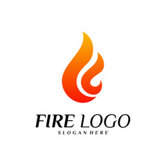 Fire Logo Design Concepts. Flame Logo Template Vector. Icon Symbol