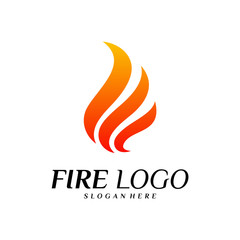 Fire Logo Design Concepts. Flame Logo Template Vector. Icon Symbol