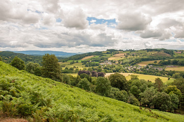 Fototapeta na wymiar Welsh hills in the summertime.
