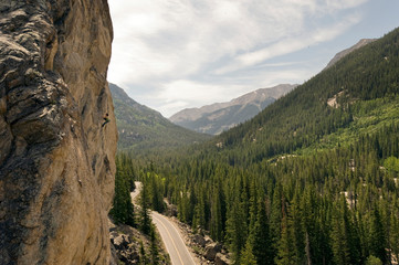 Climber in landscape