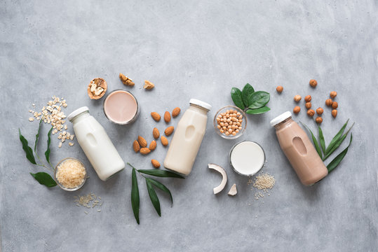 Various plant based milk