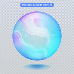 Water rain drop isolated on transparent background. Vector clear dew, water bubble or glass surface ball for your design. Vector ilustration. Eps10