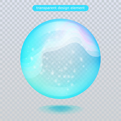 Water rain drop isolated on transparent background. Vector clear dew, water bubble or glass surface ball for your design. Vector ilustration. Eps10