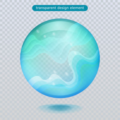 Water rain drop isolated on transparent background. Vector clear dew, water bubble or glass surface ball for your design. Vector ilustration. Eps10