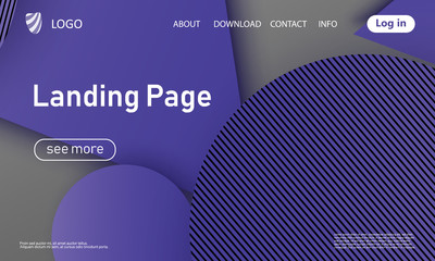 Website landing page. Material design.