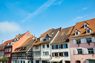 Fototapeta premium Häuserzeile in Überlingen am Bodensee