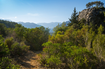 View of mountains in Kemer, Turkey