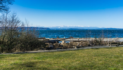 Olympics From Seahurst Beach