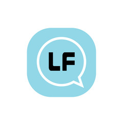 Initial Letter Logo LF Template Vector Design