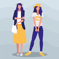 beautiful girls with pose of modeling