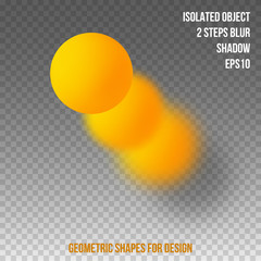 Geometric element for design. Isolated object with blur and shadow. 3D vector.