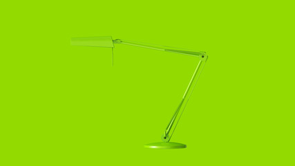 Lime Green Office Desk Lamp 3d illustration 3d render