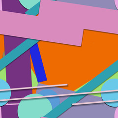 Flat material design - Creative vector trend seamless