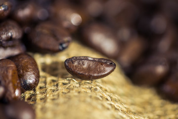 closeup of coffee beans