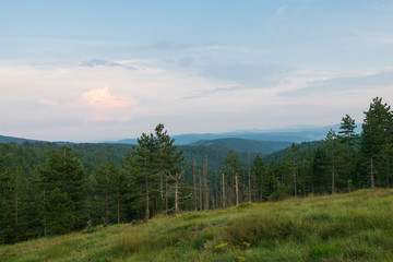Mountain range nature landscape.