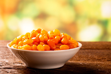 Pepper yellow lantern chili, Capsicum chinense, originating in the Americas and matrix for hybrid peppers burned most of the world.