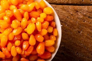 Pepper yellow lantern chili, Capsicum chinense, originating in the Americas and matrix for hybrid peppers burned most of the world.