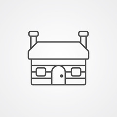 Cottage vector icon sign symbol