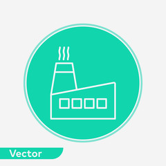 Factory vector icon sign symbol