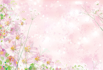 Naklejka na ściany i meble Vector spring floral background.