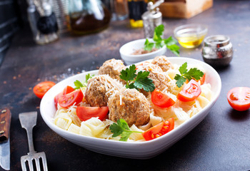 pasta with meatballs