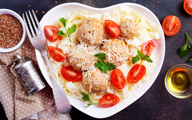 pasta with meatballs