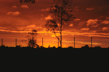 Obraz premium A crazy sunset in New Zealand Views of New Zealand