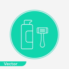 Shaving cream vector icon sign symbol