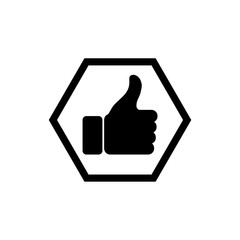 Thumbs up icon for apps and websites 