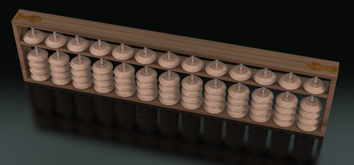 Abacus. 3D Rendering