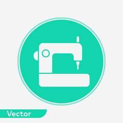 Sewing machine vector icon sign symbol