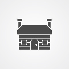 Cottage vector icon sign symbol