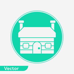 Cottage vector icon sign symbol