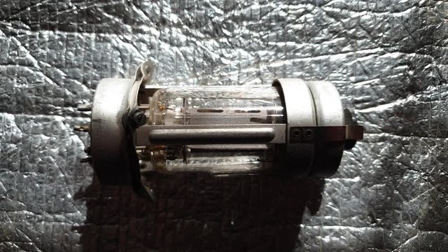 The old radio lamp GU-50 close-up